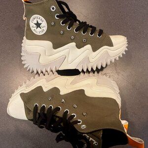 Converse Run Star Motion High GREEN Chuck Taylor M 7/W 8.5Platform....EUC!!!!!!